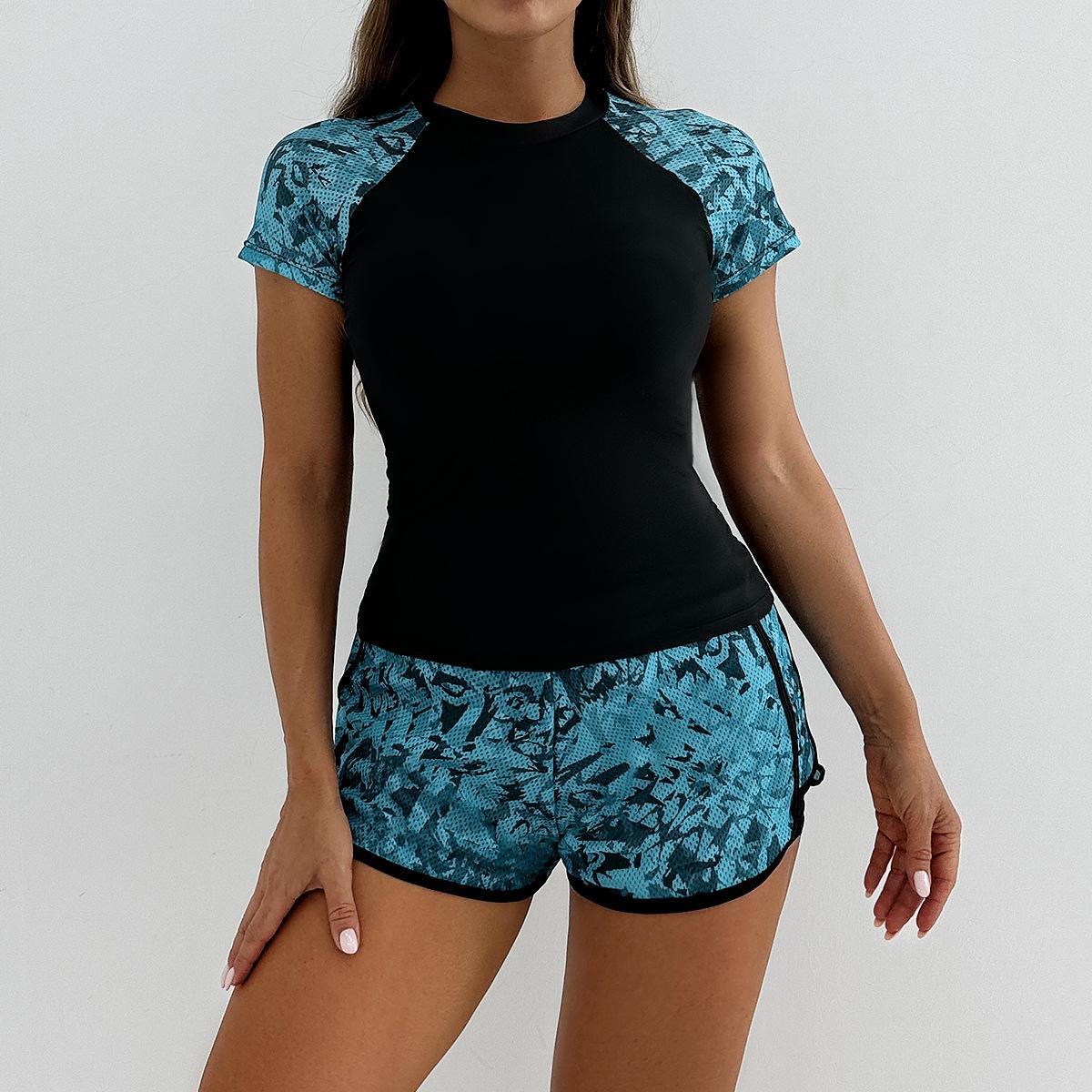Printed Tankini Women Two Piece Swim Set Sexy Sport Bathing Suit For Beach (image for) Printed Tankini Women Two Piece Swim Set Sexy Sport Bathing Suit For Beach